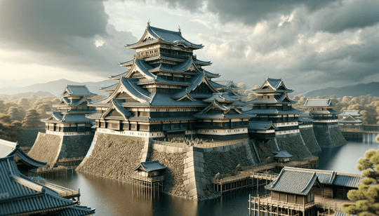 DALL·E 2024-01-13 10.51.50 - A photorealistic image of Edo Castle as it existed in its prime, capturing the historical essence of the castle during the Edo period. The image shoul