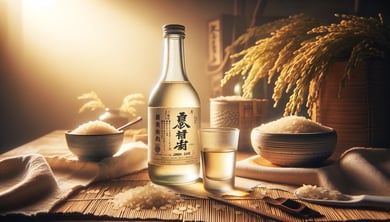 DALL·E 2024-02-18 17.53.17 - Create an image that captures the essence of Junmai sake, which is made exclusively from rice and rice koji, without the addition of brewed alcohol. V