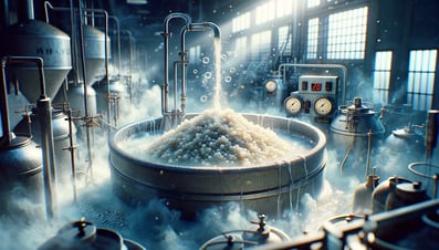 DALL·E 2024-02-18 18.01.44 - Create an image that captures the process of mixing koji, steamed rice, water, and yeast to create moromi (mash), the heart of sake brewing. This scen