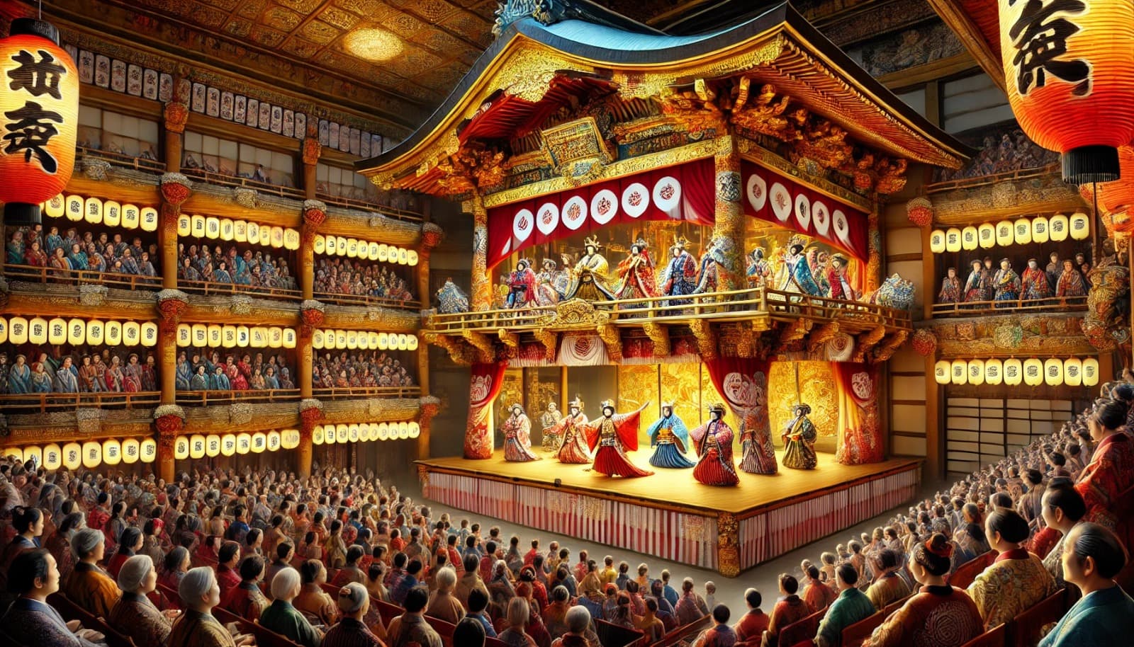 DALL?E 2025-03-14 20.56.59 - A realistic and artistic depiction celebrating Kabuki theater, highlighting its recognition by UNESCO as a Masterpiece of the Oral and Intangible Her