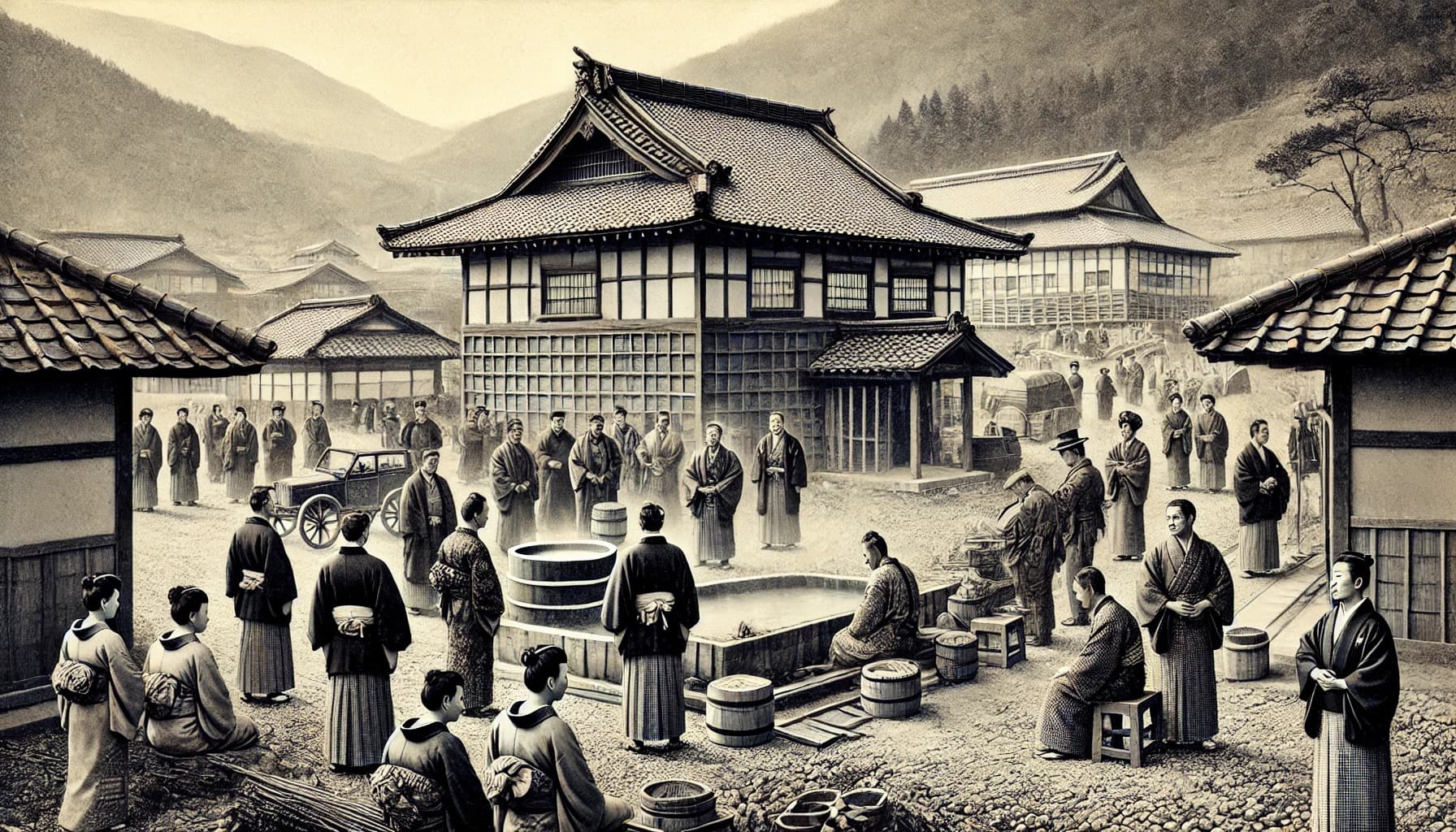 Historical image of Edo period Nozawa Onsen