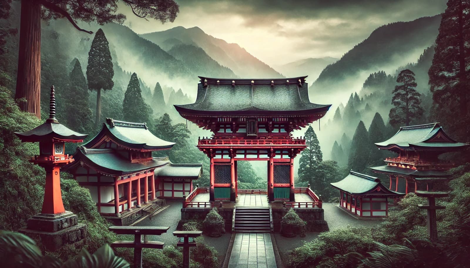 DALL?E 2026-03-05 00.21.41 - A historical Japanese shrine, Mitsumine Shrine, located in the mountainous region of Chichibu, Saitama, at an elevation of approximately 1,100 meters